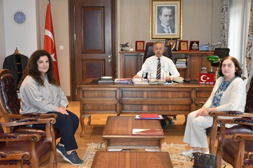 Ankara Valiliği Avrupa Birliği Dış İlişkiler Bürosu Proje Uzmanı Zuhal ARSLAN ve Gülçin ASLAN'ın makam ziyareti.